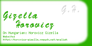 gizella horovicz business card